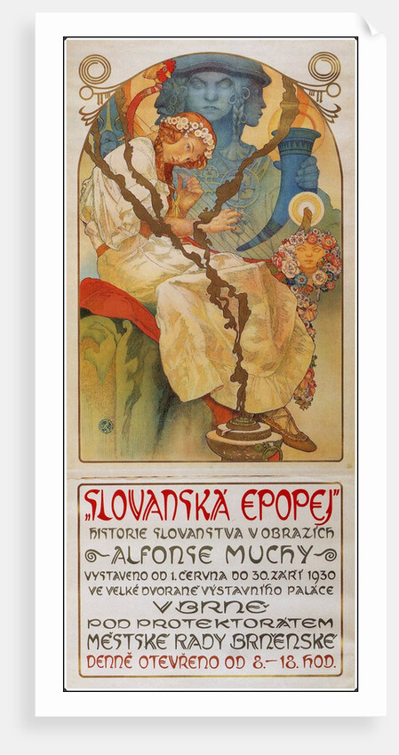 Poster for the exhibition The Slav Epic (Slovanská epopej), 1928 by Alfons Marie Mucha