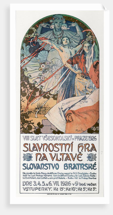 8th Sokol Festival in Prague (Poster), 1925 by Alfons Marie Mucha