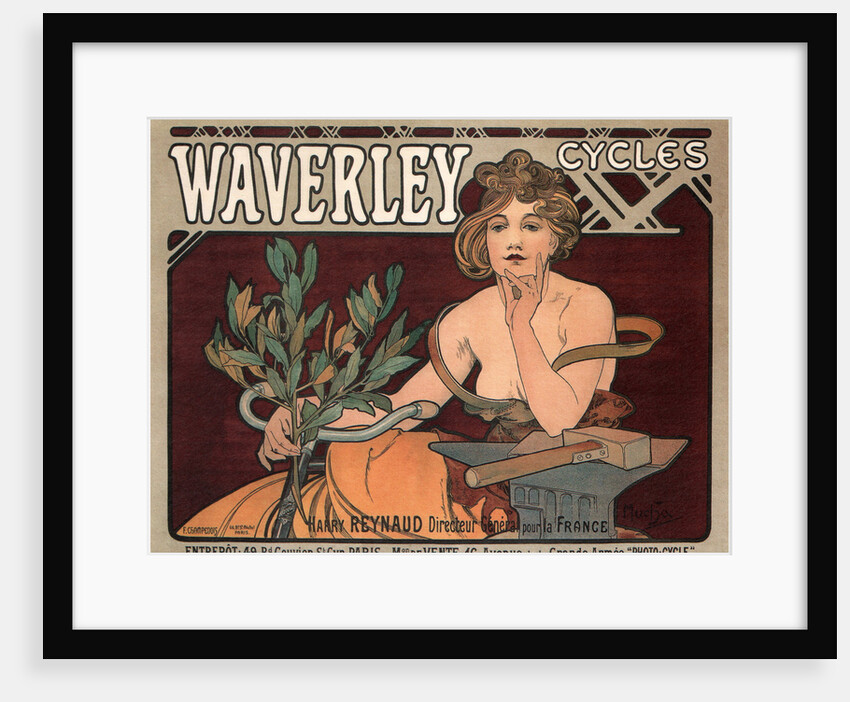 Waverley Cycles, 1896 by Alfons Marie Mucha