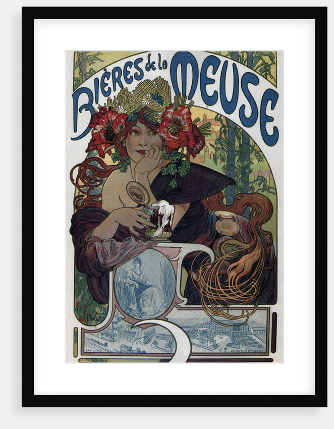 Poster for the Bieres de la Meuse by Alfons Marie Mucha