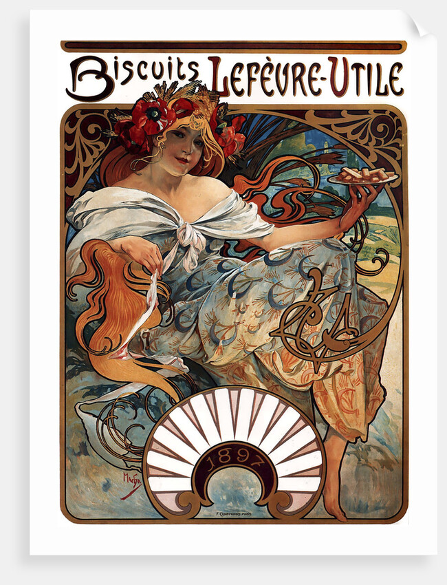 Biscuits Lefevre-Utile by Alfons Marie Mucha