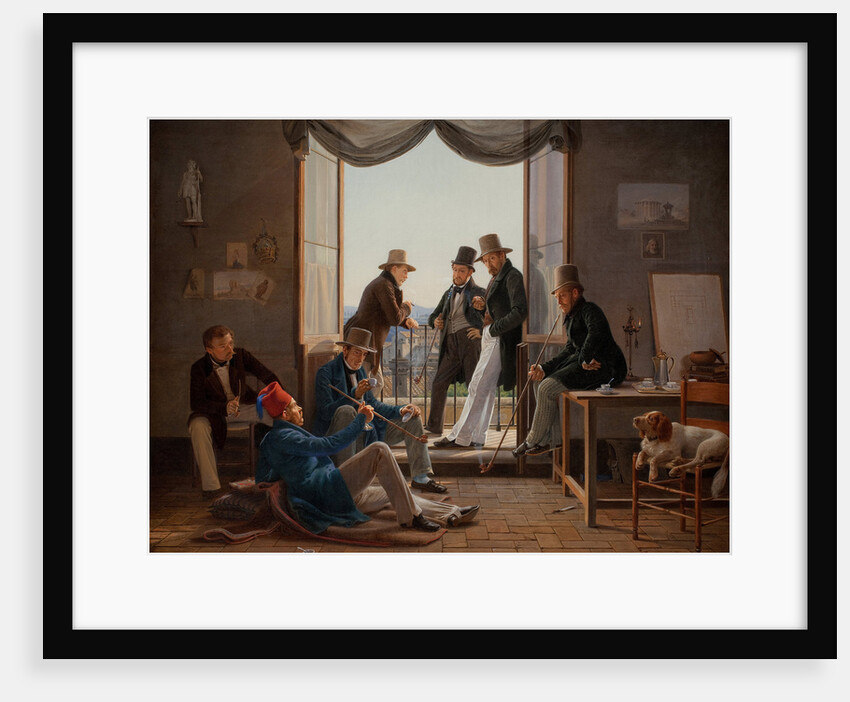 A Group of Danish Artists in Rome, 1837 by Constantin Hansen