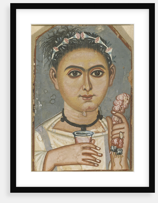 Boy with a Floral Garland in His Hair, ca 200-230 by Fayum mummy portraits