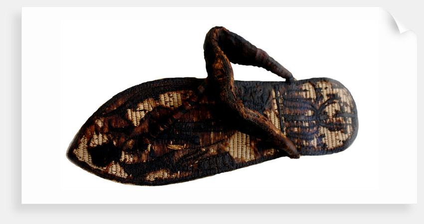 Tutankhamun?s sandal decorated with bound prisoners and sema-tawy symbols, 14th cen. BC by Ancient Egypt