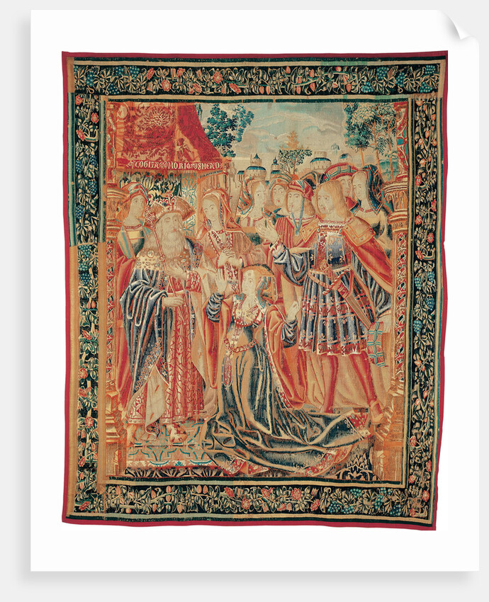 The Story of Troy. Cassandra intercedes before Priam to obtain a Pardon for Paris, c. 1520 by Brussels Manufactory