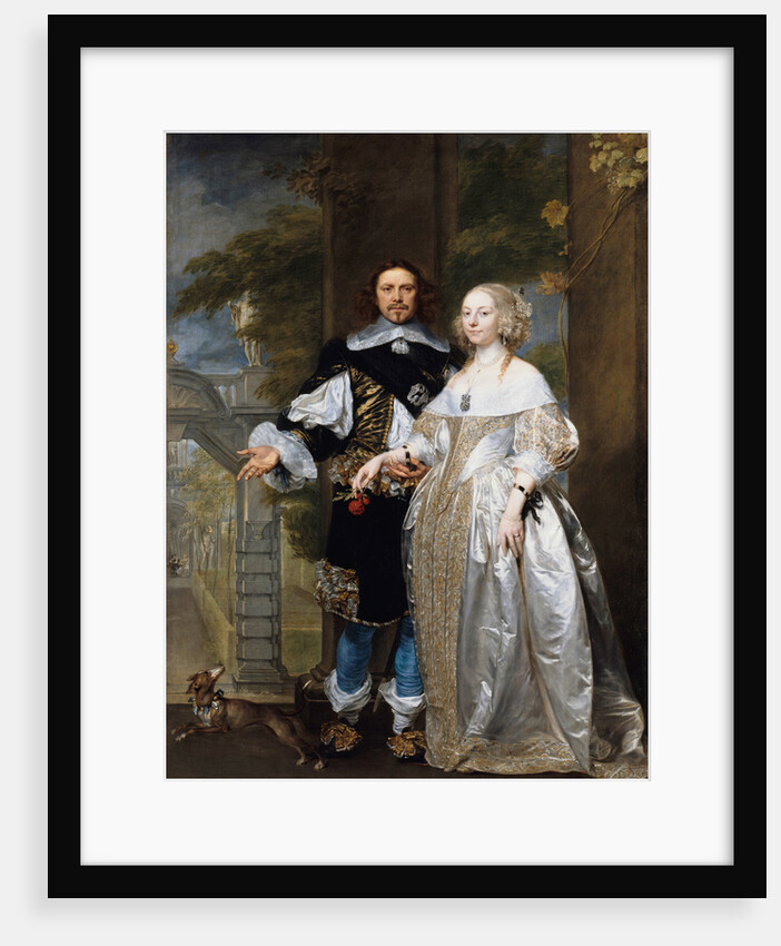 Portrait of a Married Couple in the Park, 1662 by Gonzales Coques