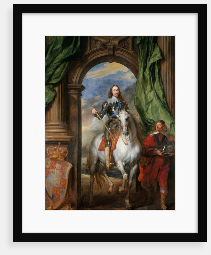 Equestrian portrait of Charles I, King of England  (1600-1649) with M. de St Antoine by Sir Anthonis van Dyck