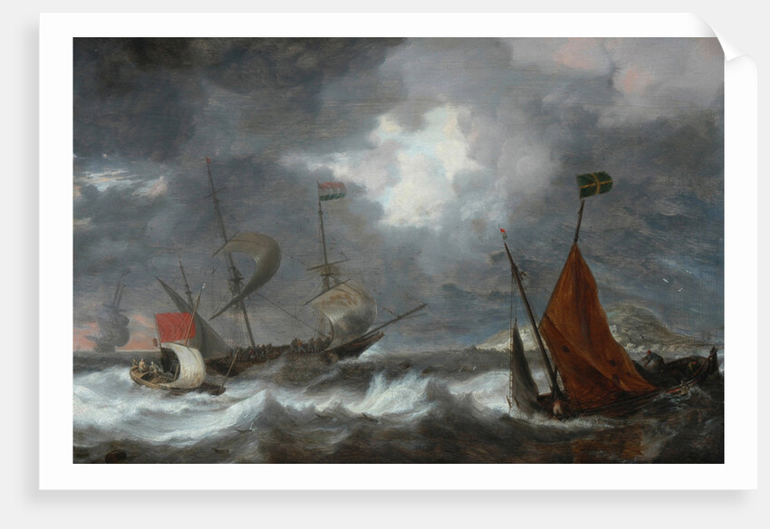 Sea storm with sailing ships, c. 1645 by Bonaventura Peeters the Elder