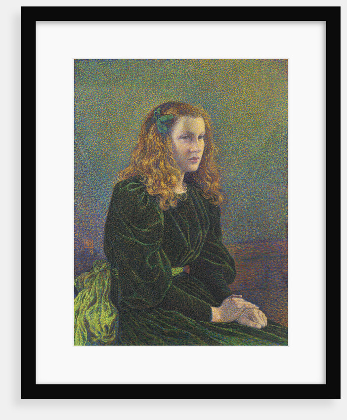 Jeune femme en robe verte (Germaine Maréchal), 1893 by Théo van Rysselberghe