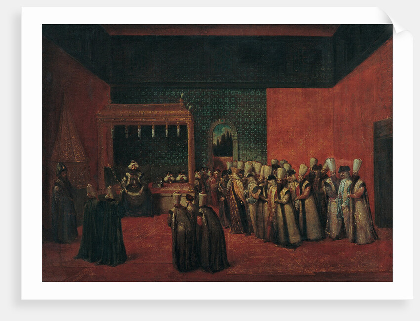 Sultan Ahmed III Receiving a European Ambassador, 1720s by Jean-Baptiste Vanmour