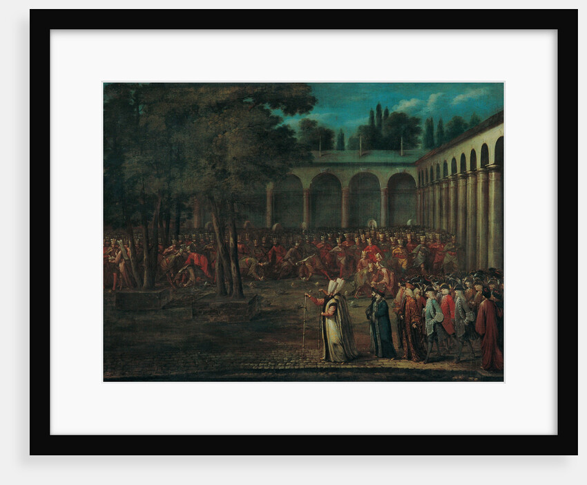 The Ambassadorial Delegation Passing through the Second Courtyard of the Topkapı Palace, 1720s by Jean-Baptiste Vanmour