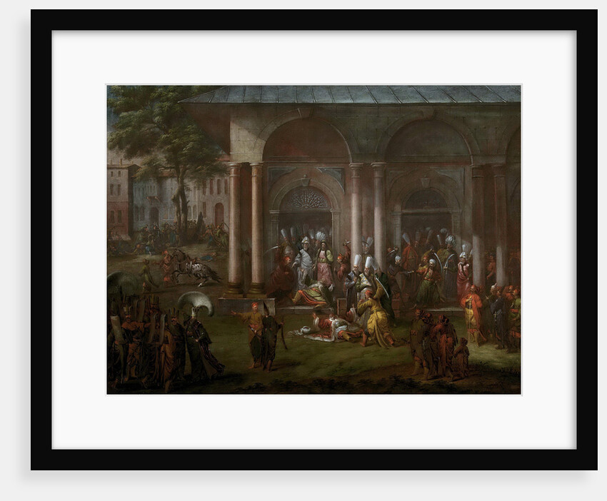 The execution of a minister during the Patrona Halil rebellion, 1737 by Jean-Baptiste Vanmour
