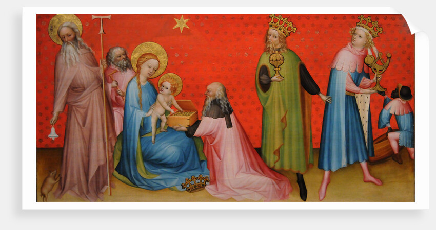 Adoration of the Magi with Saint Anthony Abbot, ca 1400 by Anonymous