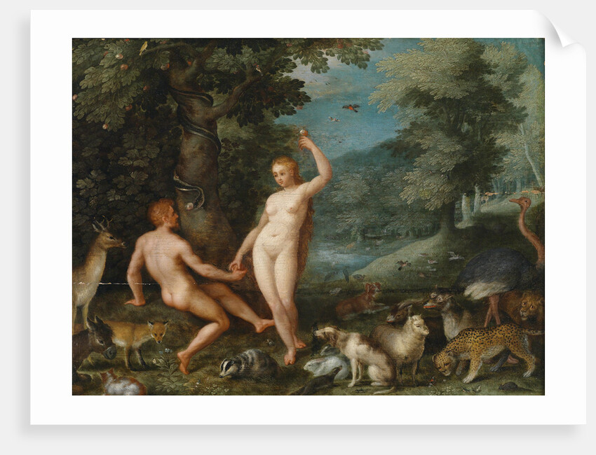 Paradise Landscape with Eve Tempting Adam by Jan Brueghel the Younger