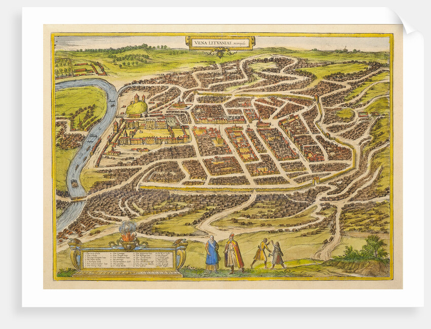 Vilnius (from Urbium praecipuarum mundi theatrum quintum by Georg Braun), 1580s by Frans Hogenberg