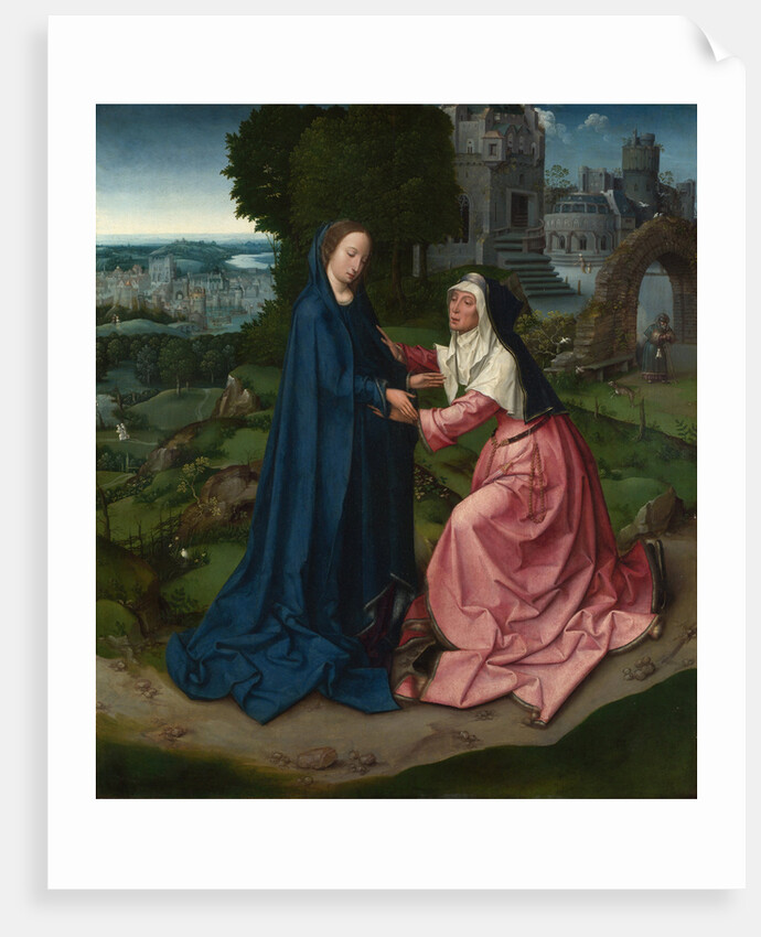 The Visitation of the Virgin to Saint Elizabeth. Panel from an Altarpiece, ca 1515 by Master of 1518