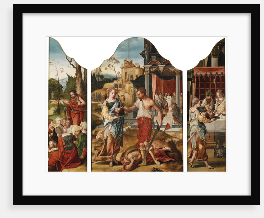 Triptych with scenes from the life of Saint John the Baptist, ca 1530 by Master of the Gent Adultress