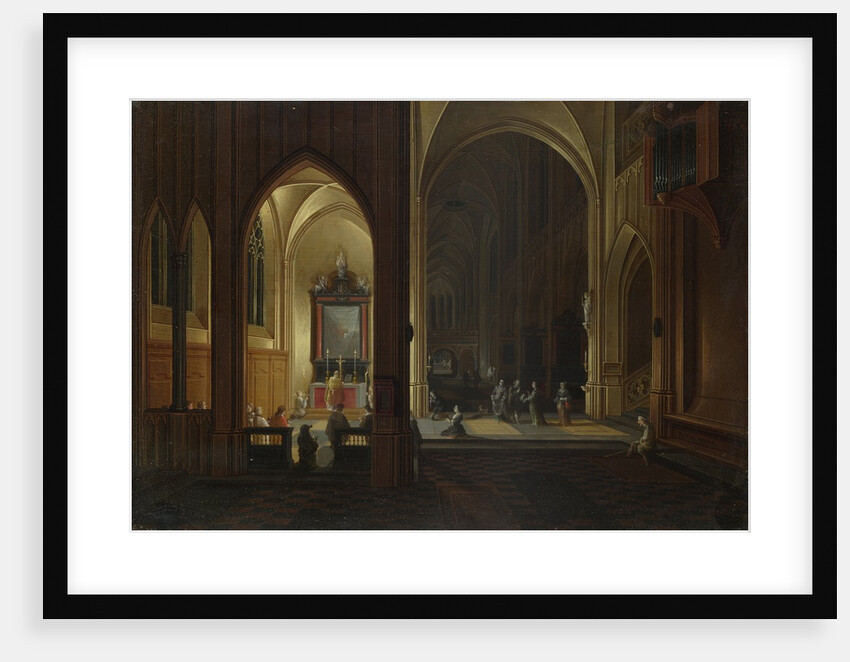 An Evening Service in a Church, 1649 by Pieter Neeffs the Elder