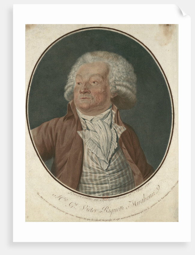 Portrait of the author Gabriel de Riqueti, comte de Mirabeau, 1791 by Angélique Allais