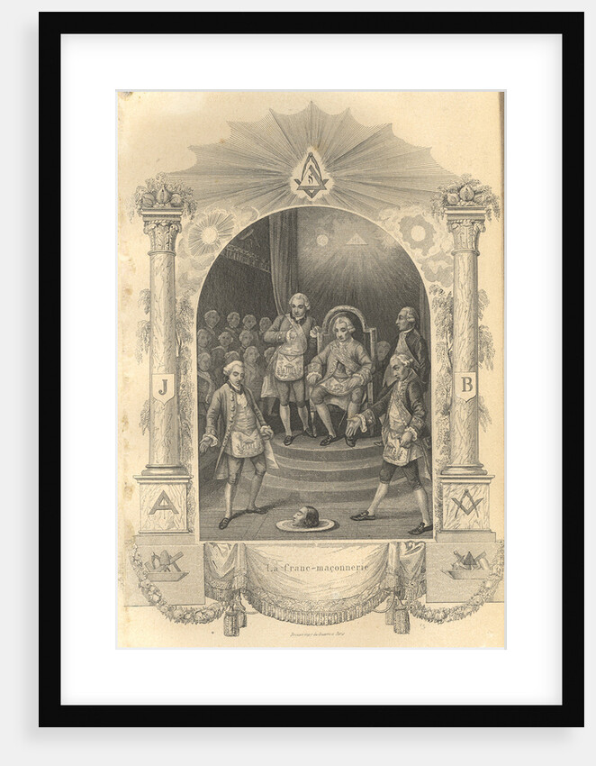 The French Freemasons ceremony, 1844 by Anonymous