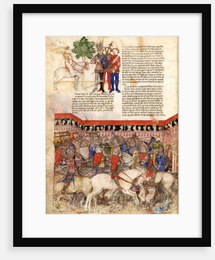 The Knights of the Round (Miniature from La Quête du Saint Graal et la Mort dArthus), ca 1220 by Anonymous master