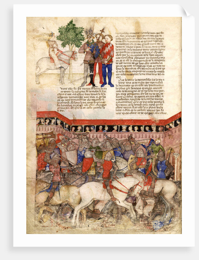 The Knights of the Round (Miniature from La Quête du Saint Graal et la Mort dArthus), ca 1220 by Anonymous master