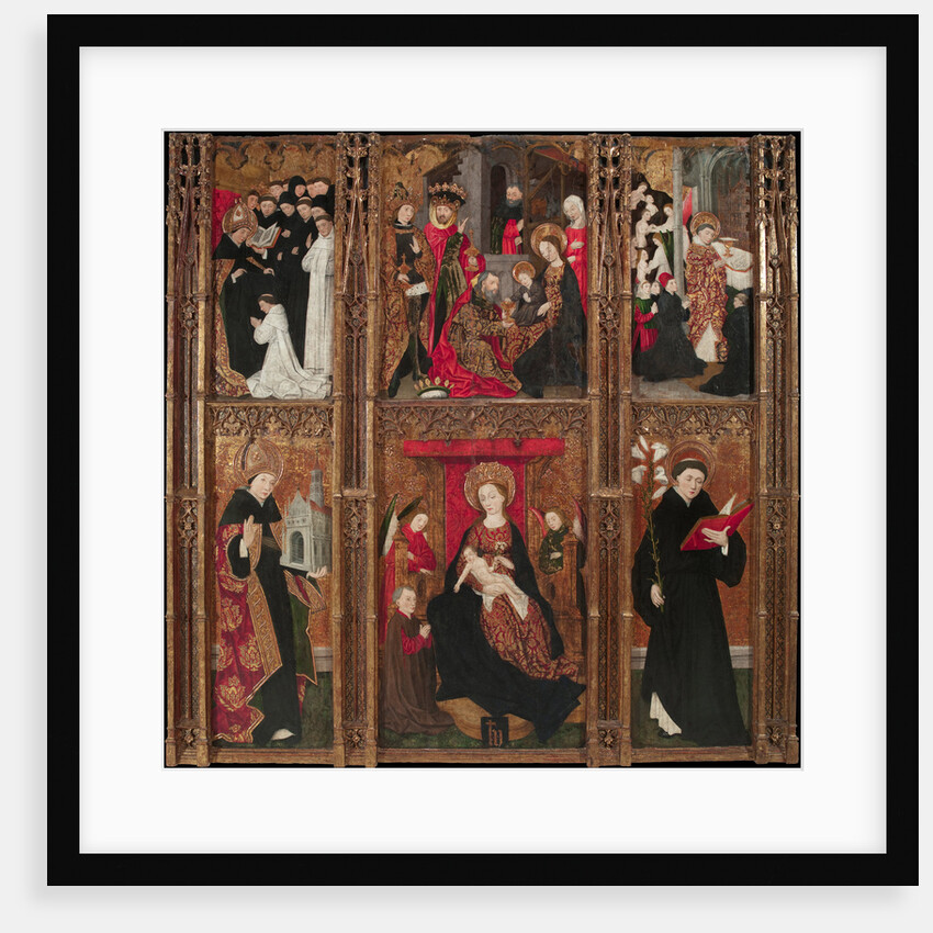 Altarpiece of the Virgin, Saint Augustine and Saint Nicholas of Tolentino, 1462 by Antoine de Lonhy