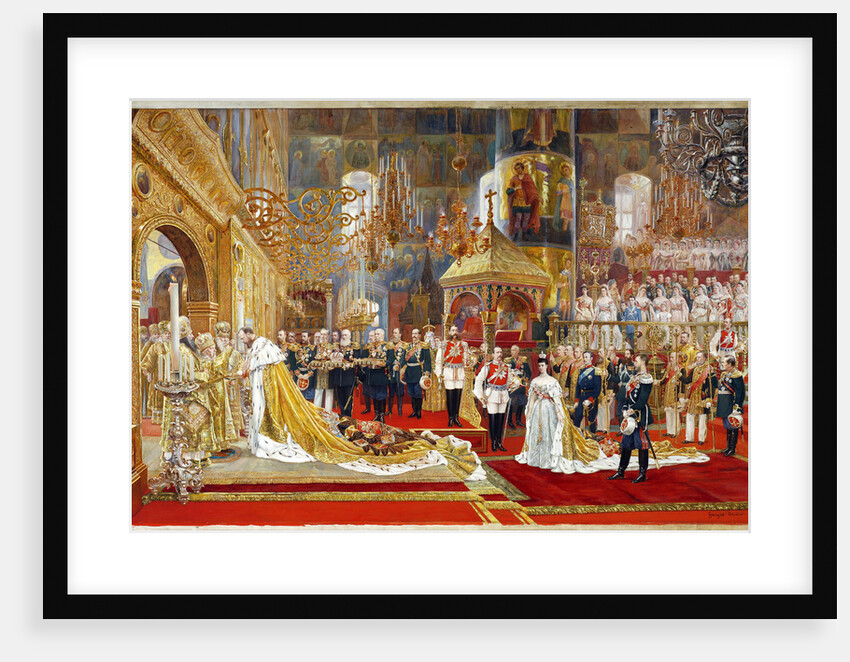 Coronation of Empreror Alexander III and Empress Maria Fyodorovna, 1883-1888 by Georges Becker