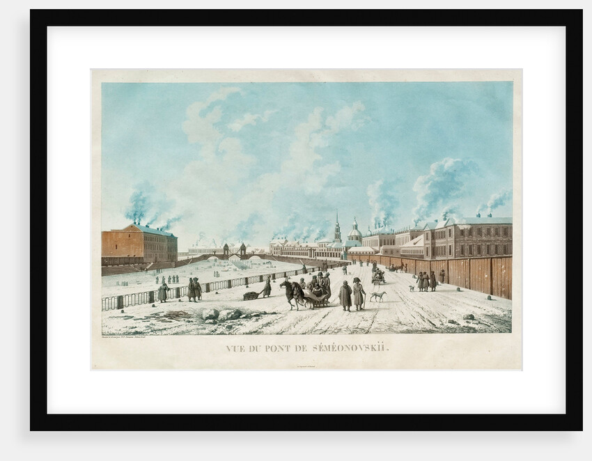 The Semyonovsky Bridge in Saint Petersburg, 1813 by Michel François Damam-Demartrait