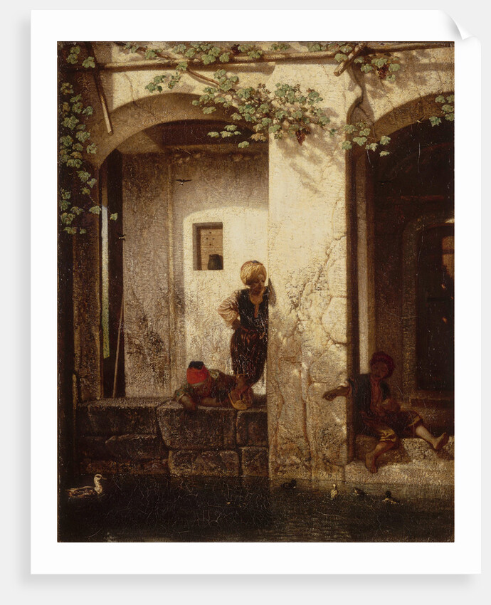 Turkish Children at a Fountain, 1846 by Alexandre Gabriel Decamps