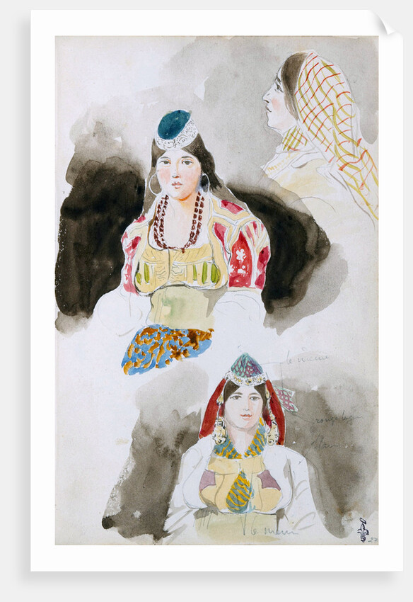 From the Moroccan Sketchbook by Eugene Delacroix