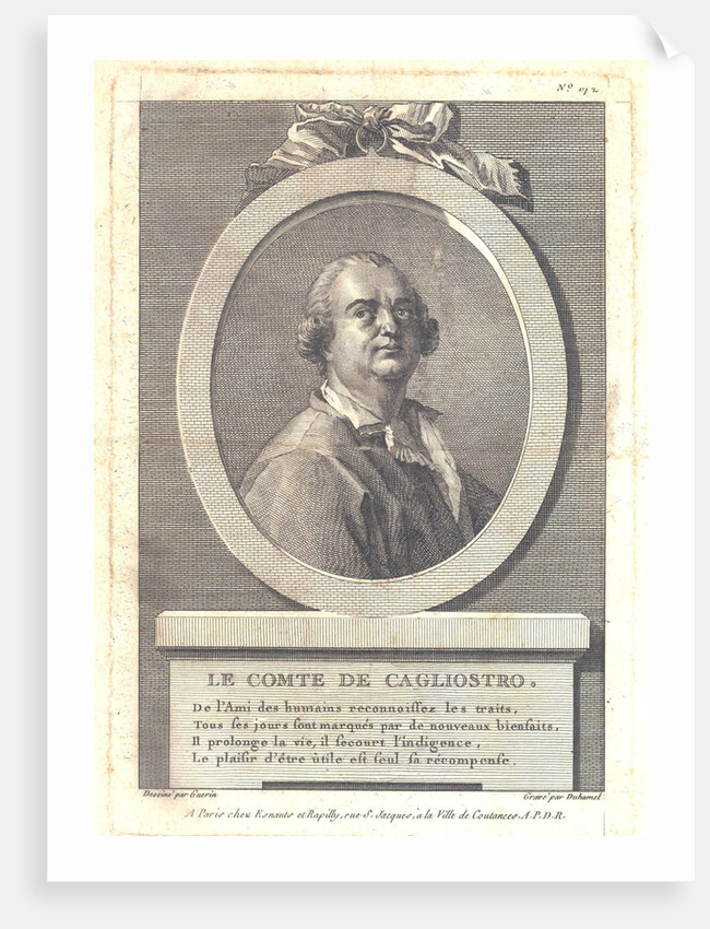 Count Alessandro di Cagliostro, 1781 by Henri-Louis Duhamel du Monceau