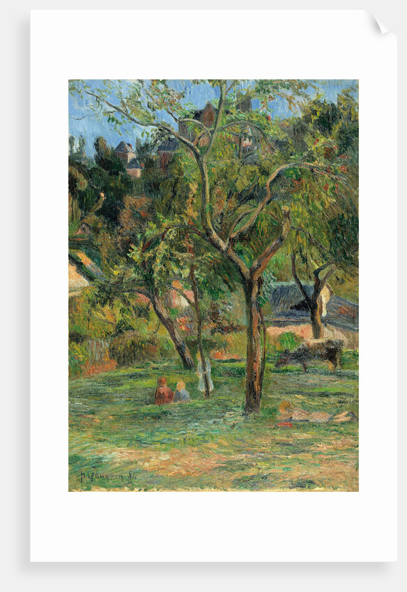 An Orchard under the Church of Bihorel, 1884 by Paul Eugéne Henri Gauguin