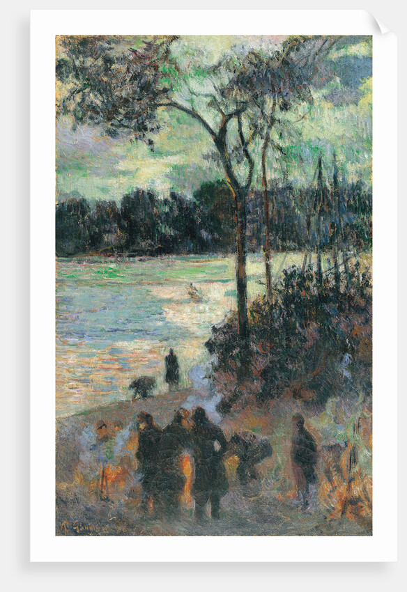 The Fire at the River Bank, 1886 by Paul Eugéne Henri Gauguin