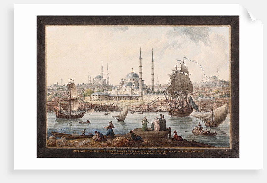 The Yeni Cami and the Port of Istanbul, Second Half of the 18th cen by Jean-Baptiste Hilair