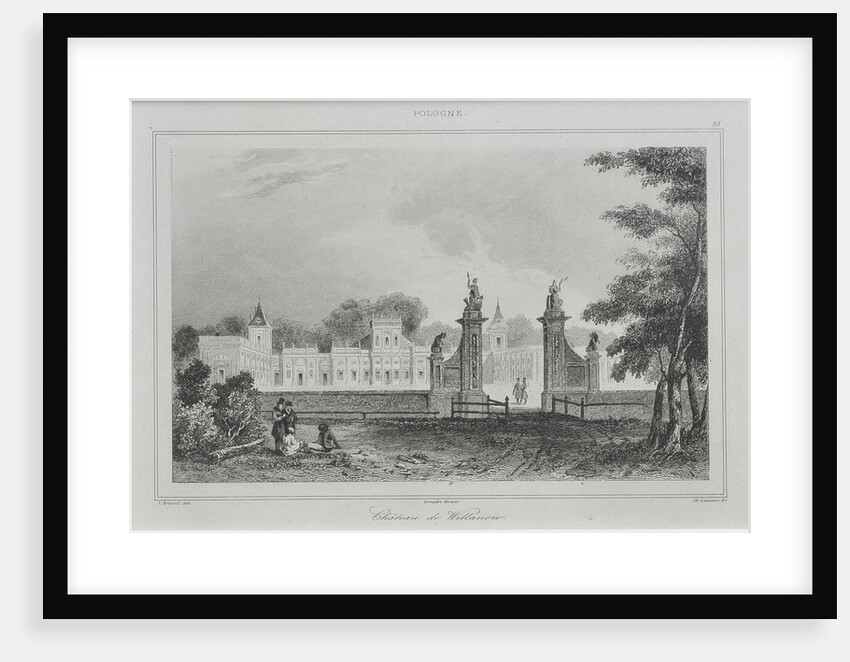 View of the Wilanów Palace, 1840 by Augustin François Lemaître