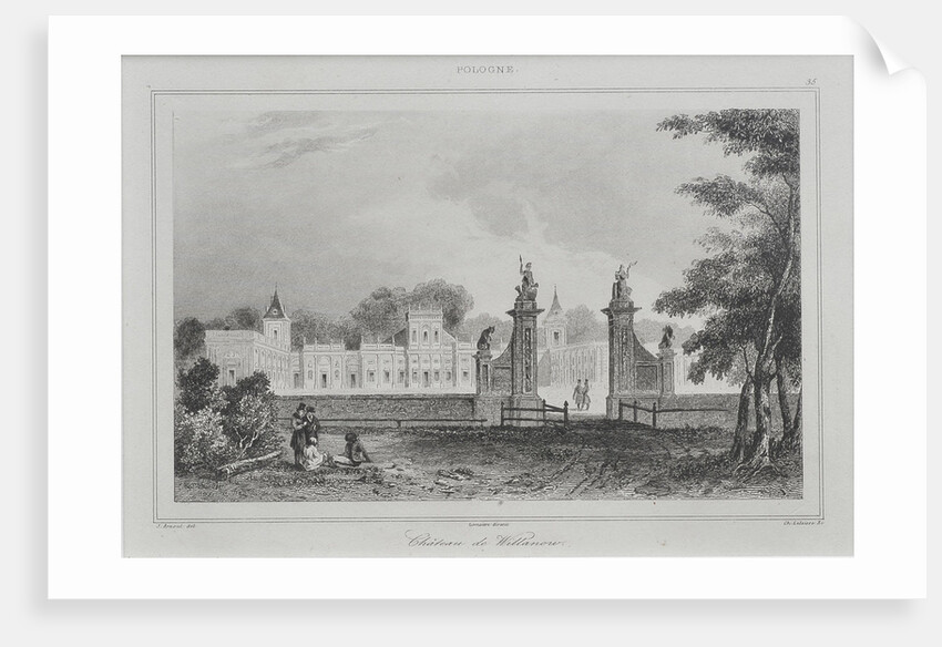 View of the Wilanów Palace, 1840 by Augustin François Lemaître