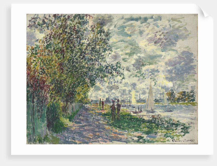 La berge du Petit-Gennevilliers, 1875 by Claude Monet