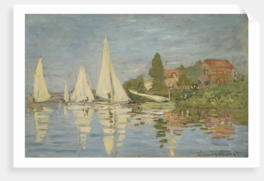 Regattas at Argenteuil, ca 1872 by Claude Monet