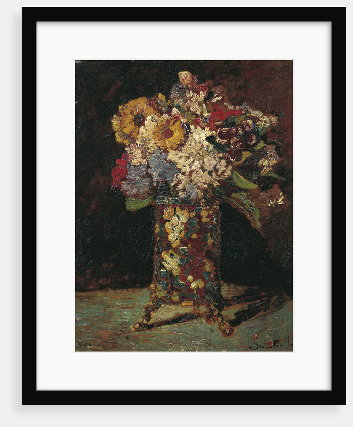Flower still life, 1875 by Adolphe-Thomas-Joseph Monticelli