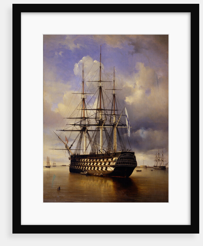 Russian battleship Imperator Aleksandr I (Emperor Alexander I), 1840 by Ferdinand Victor Perrot