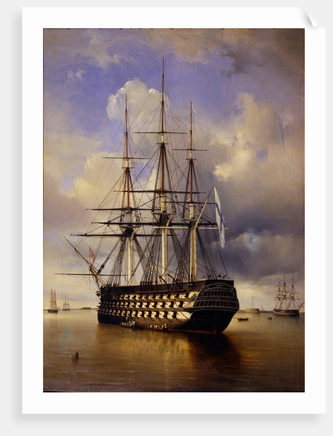 Russian battleship Imperator Aleksandr I (Emperor Alexander I), 1840 by Ferdinand Victor Perrot