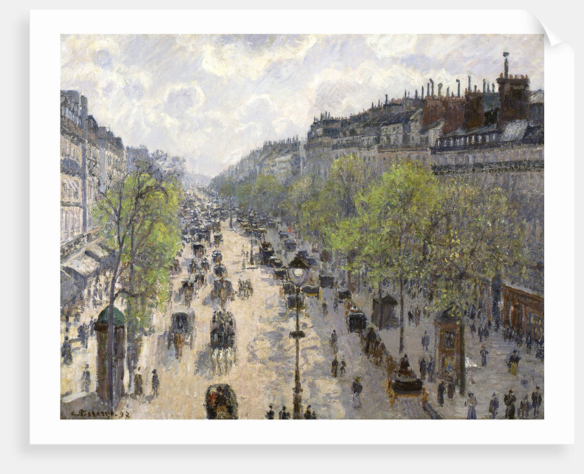 Boulevard Montmartre, Spring by Camille Pissarro