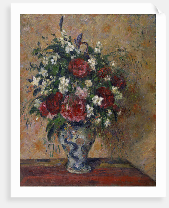 Still life with peonies and mock orange, 1872-1877 by Camille Pissarro