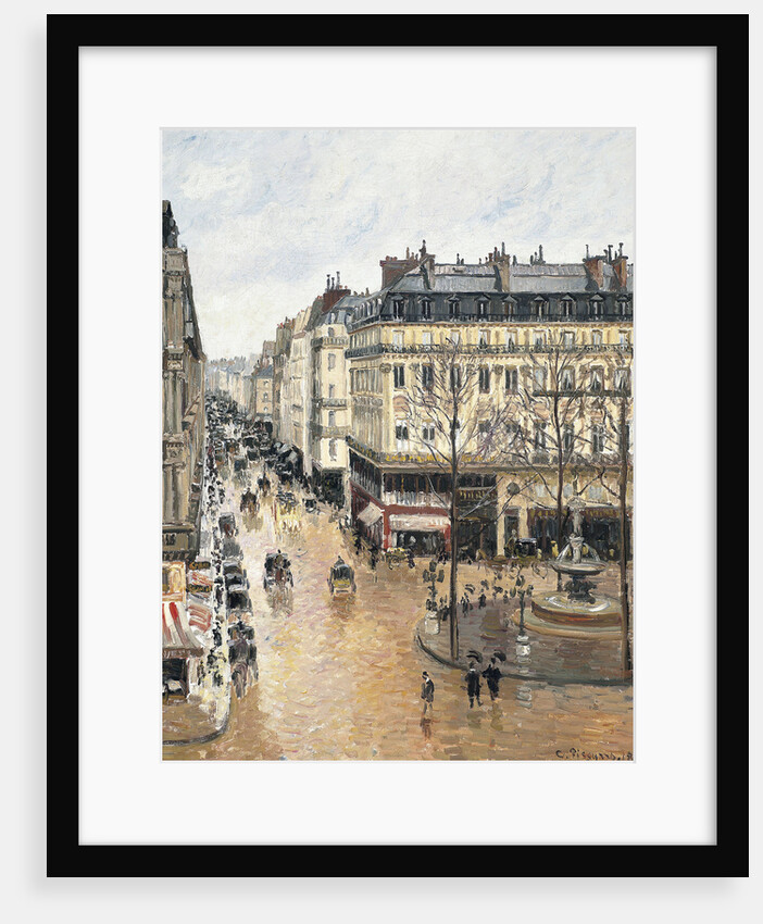 Rue Saint-HonorÃ© in the Afternoon. Effect of Rain by Camille Pissarro