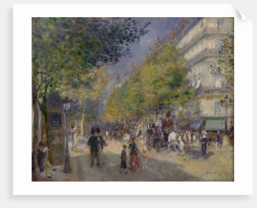 The Grands Boulevards, 1875 by Pierre Auguste Renoir