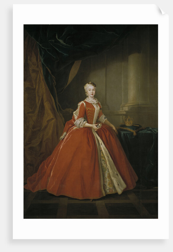 Portrait of the Princess Maria Amalia of Saxony (1724?1760) in Polish costume, 1738 by Louis de Silvestre