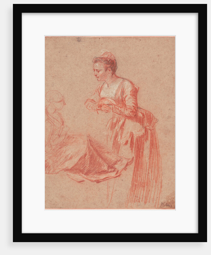 Two Figure Studies of a Young Woman, c. 1716 by Jean Antoine Watteau