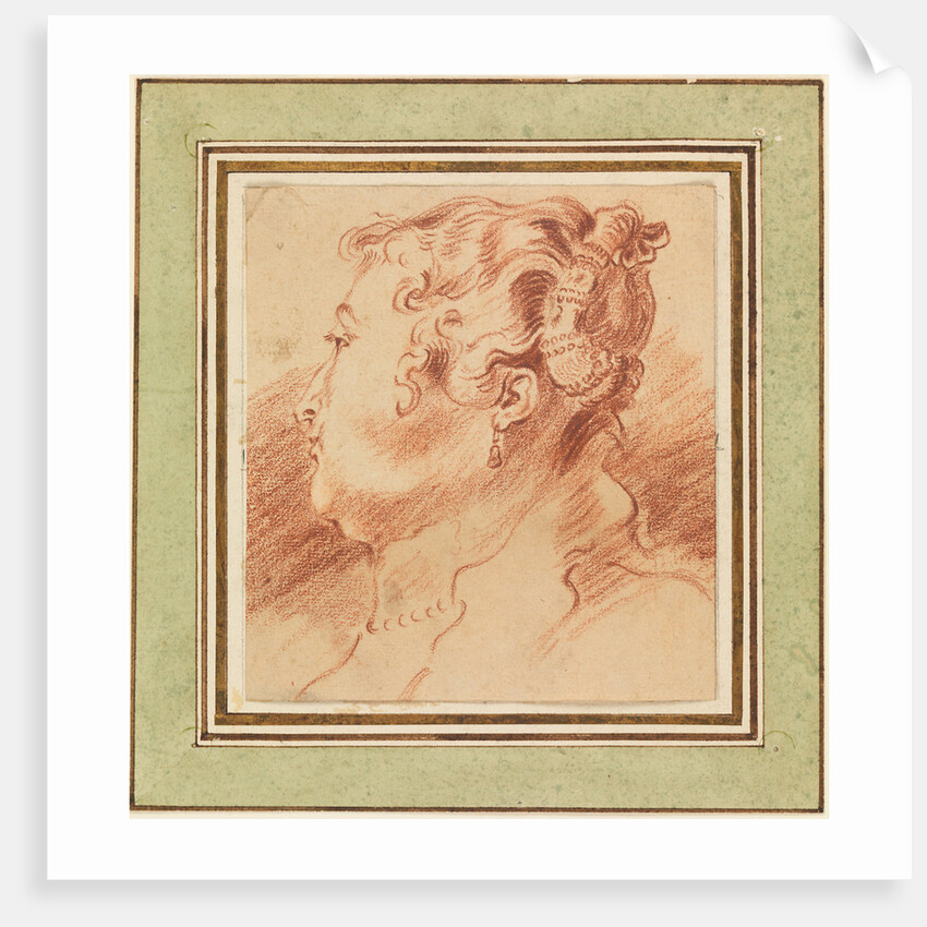 Study of Womans Head, c. 1725 by Jean Antoine Watteau
