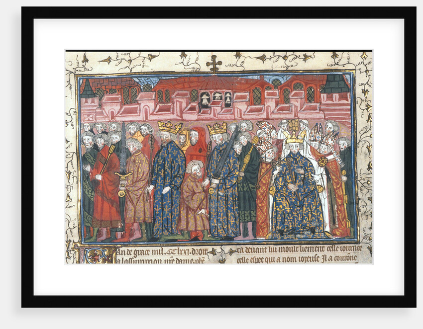 The coronation of Philippe II Auguste in the presence of Henry II of England by Anonymous